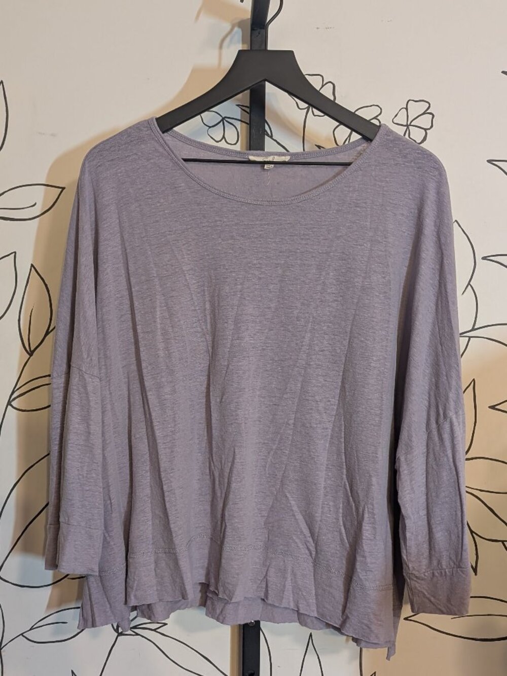 Easel Scoop Neck Oversized Top - Medium